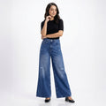 Hexa Stitch High-Waist Baggy Denim