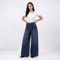 Lunara Embroidered High-Waist Baggy Jeans