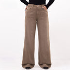 Elora Wide Leg Jeans– Soft Sand Beige