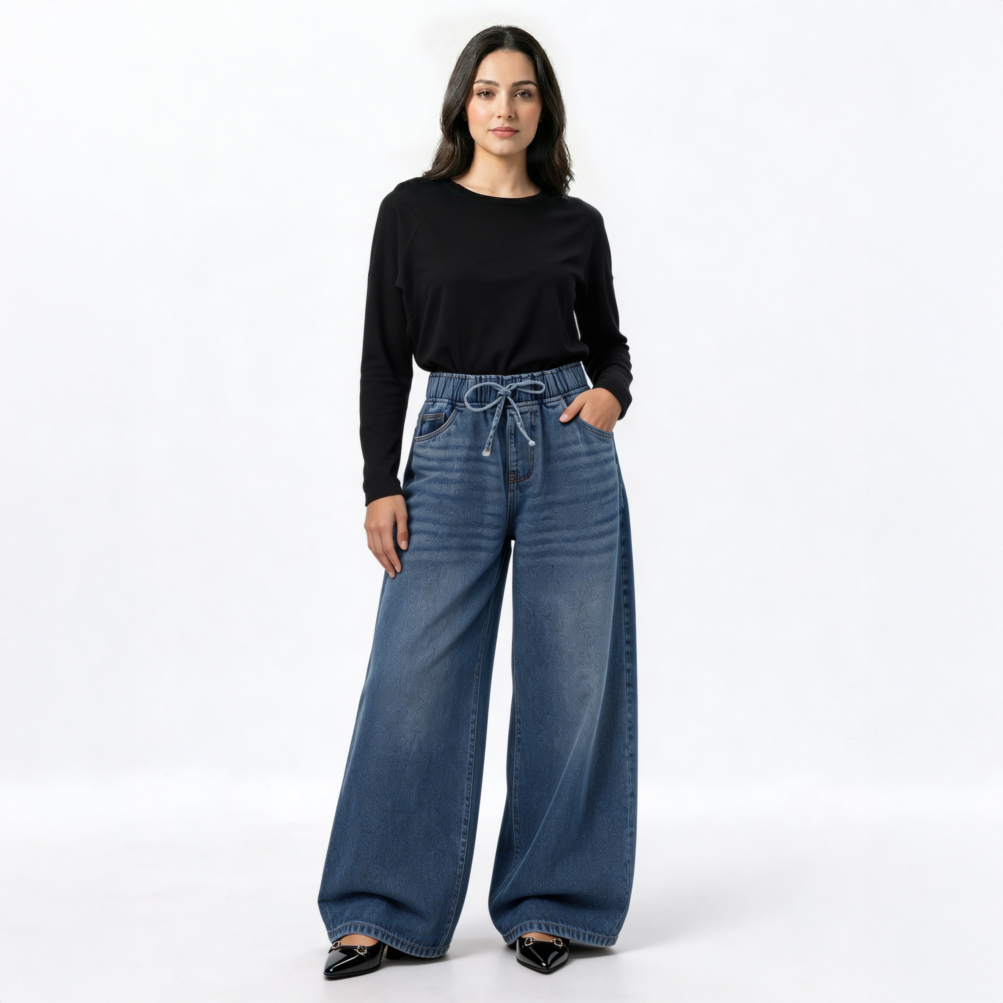 EaseFlow Relaxed Wide Leg Denim