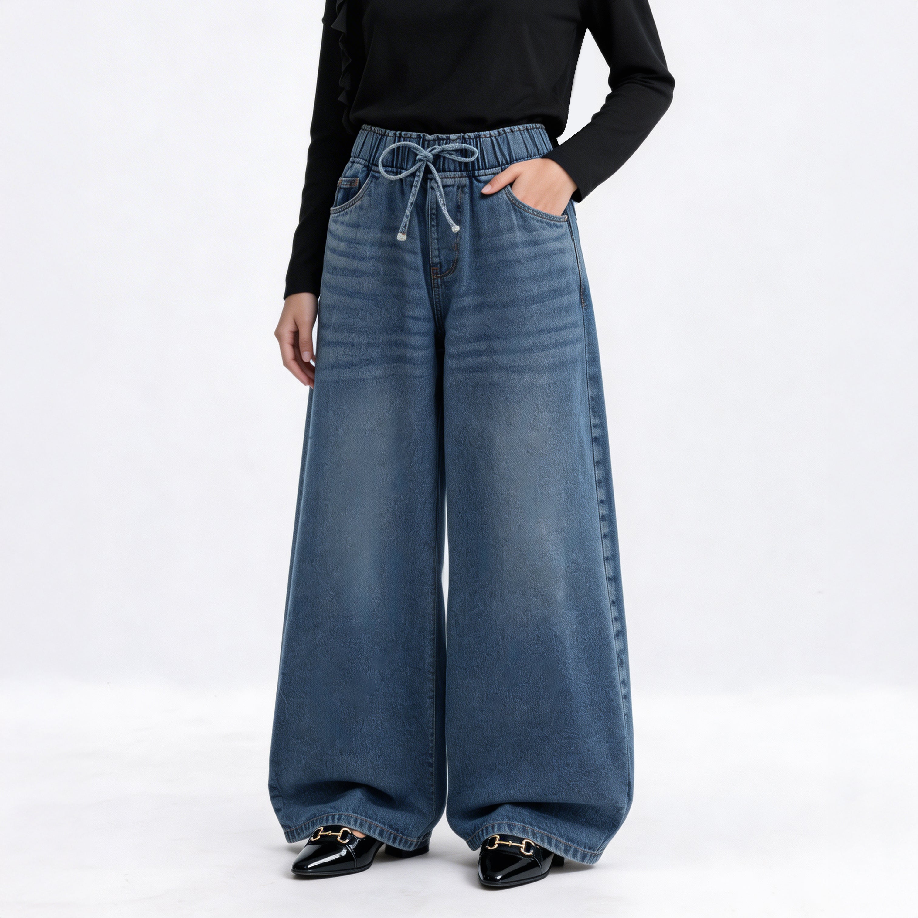 EaseFlow Relaxed Wide Leg Denim