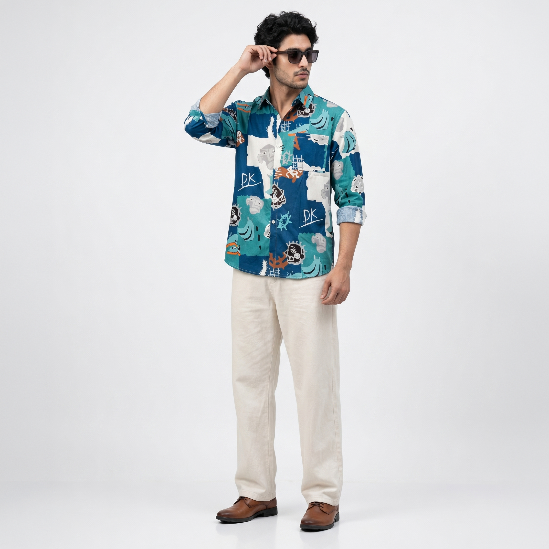 Urban Contrast Marine Full Sleeve Shirt