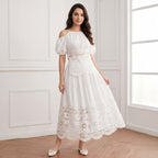 Ladies Lace Layered Maxi Dress Set
