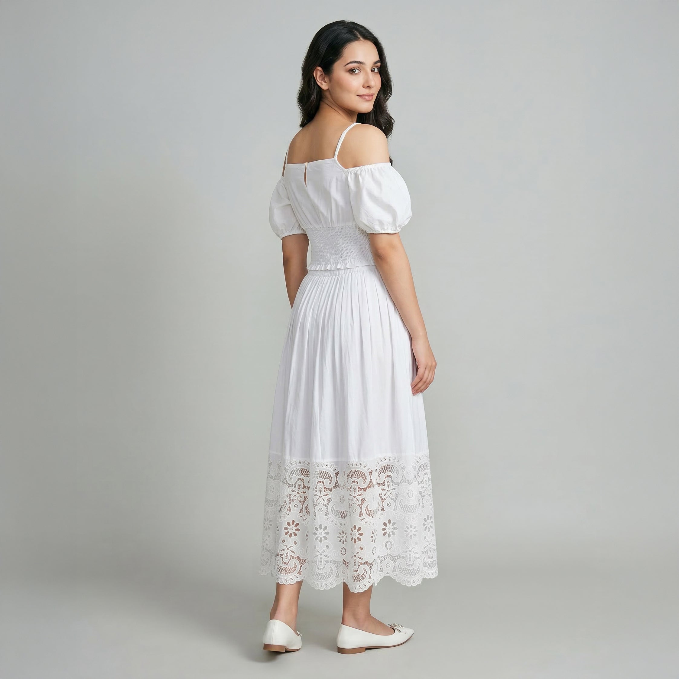 Ladies Lace Layered Maxi Dress Set