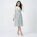 Ladies Floral Layered Midi Dress Set